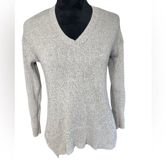 BCBGeneration Light Gray V-Neck Sweater - Picture 1 of 7